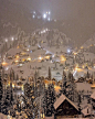 瑞士的一个小镇，Grindelwald。这里的夜晚，可能就是一个童话故事吧[心]