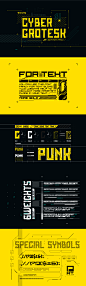 Sci Fi Cyberpunk cyber font type FUTURISM Typeface game movie HUD