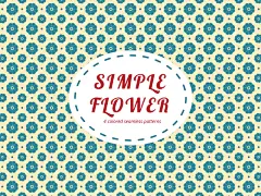 简单的花卉图案无缝UI设计作品扁平化插画首页素材资源模板下载