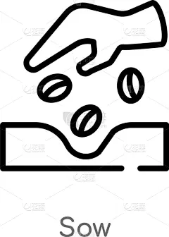 分离着色,轮廓,黑色,线条,简单,计算机图标,农业,白色,创造力,播种