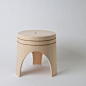 Hinoki Craft bath stool. A bath stool designed in collaboration with modern Japanese designer Hiroki Yoshitomi (Yoshi Goodrich) and a Japanese craft workshop in Kiso Japan.    The design of the stool came from the process of making a Hinoki pail.    The s