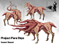 Dog enemy designs, Lei Zhang : Here are some dog enemy designs I did for an adult content beat'em up game Pure Onyx. for some reason these will not show up in the actual game, I did some addition variations for them to fit the factor they belong to.
Here'