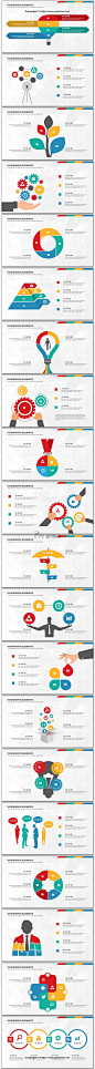 扁平可视化商务信息图表20套【第 四期】PPT模板 #排版#