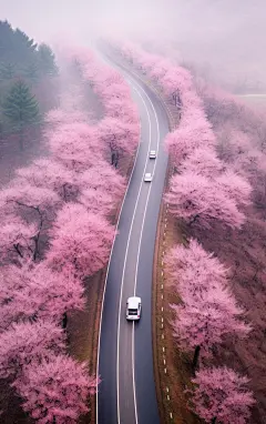 数字艺术粉色树木壁纸风景壁纸