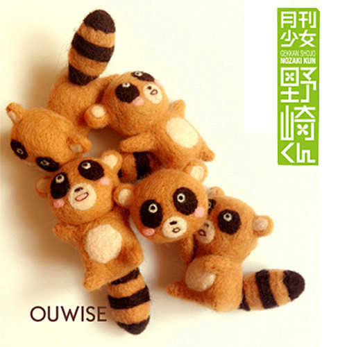 【OUWISE】狸猫君羊毛毡手作成品 月...