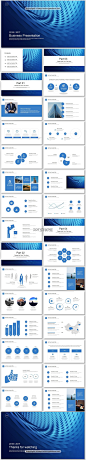 经典蓝色大气排版年终总结汇报模板【全动态】PPT模板 #色彩# #排版#