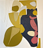 Raymond Saá，《无题 (AC202002)》，2020，绘画，丙烯，拼贴画布，Pentimenti 画廊