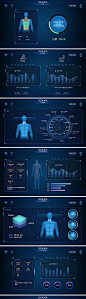 仙图-运动健康数据大屏界面设计