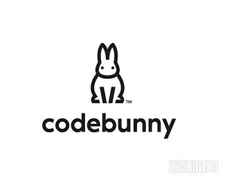 CodeBunny代码兔子logo设计欣...