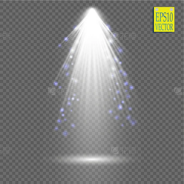 Vector Spotlights. Scene. Light Effects素材-花瓣网