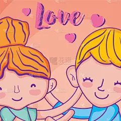 儿童,动画片,儿子,人,男孩,女孩,华丽的,小的,自然美,爱