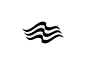 Flow waves sound wind flag stripes identity mark logo flow