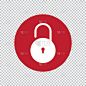 Lock icon flat vector illustration symbol