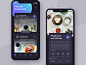 Restaurants App Exploration Dark UI<br/>by Masudur Rahman