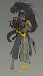 The Warpriest, Qiu Fang : Having her child ripped away and imbued into the priest at birth, the mother salamander unwillingly sustains and protects the captor to her death, as his and her youngling's lives are now one and the same; should one perish, so s