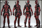 Deadpool , Alessandro Baldasseroni : Back in 2009 I had the chance to team up with the amazing  Joshua James Shaw for the look and dev of Deadpool for a test footage that Blur pitched to Fox . Joshua did the concept/suit design, i did the modeling and tex