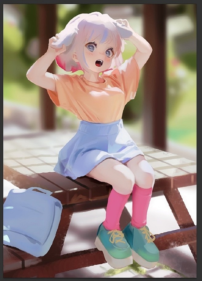 还是美颜相机色感好∠( ᐛ 」∠)＿