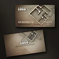 建筑装修名片装潢名片建材名片工程名片模板-建筑装潢名片-名片模板|高档|二维码名片