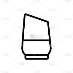 语音控制图标矢量。孤立轮廓符号插图