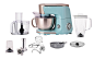BERG 1000 WATT 4L ELECTRIC FOOD STAND MIXER WITH 4L Bowl, Splash Guard, Dough Hook, Whisk, Beater, Juicer, Blender, Food Processor, Meat Grinder, Coffee Mill (Blue): Amazon.co.uk: Kitchen & Home