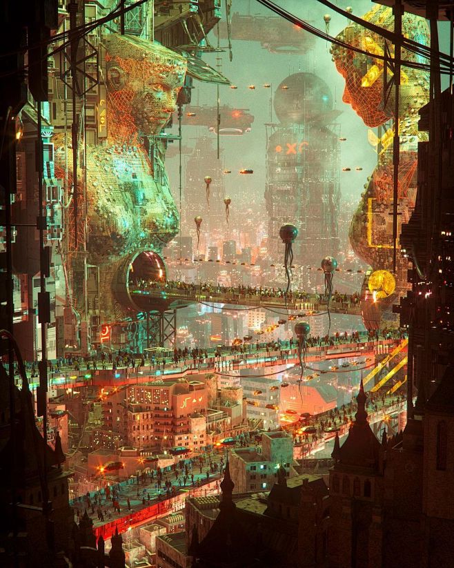 这样的画面我只在科幻片里见过 3D设计师...