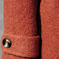 DH6055零次原创女装 泥红圈圈呢大摆中长大衣 宽松呢外套限量 设计 新款 2013