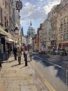 街头印象 | 英国画家：彼得·布朗（Peter Brown）