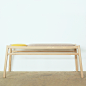 吱音天圆地方长凳白橡纯实木床尾凳新中式设计师家具板凳床边茶几
