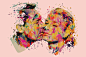 Glamora - Wallcoverings : 5 illustrations commissioned by Glamora to be used for wallcoverings.