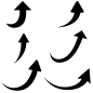 花瓣素材_通用黑色向上箭头图标元素_193509094