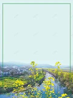 小清新春天你好油菜花风景插画 春季海报 春季背景 油菜 油菜花旅游 油菜花风景插画 海报 清新 绿色 踏青 高清背景 背景 设计图片 免费下载 页面网页 平面电商 创意素材