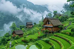 田园农家小屋高清摄影大图