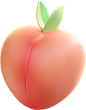 美食快餐 404 3D 立体 卡通 电商 插画 图标 png PSD 免抠 设计 素材Peach_3D