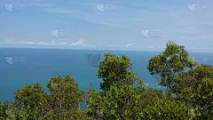 南中国海从邦冈岛的山顶俯瞰