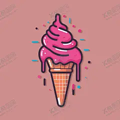美味多彩果味冰激凌矢量插画 【酷图网】水果味,冰激凌,水果,冷饮,美食,奶油,蛋卷,冰爽,雪糕,矢量,免扣,png,果味,透明,插画,元素,卡通,简笔画,多彩