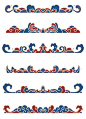 Premium Vector | Chinese wind classical tide xiangyun wave pattern bottom lace Chinese border