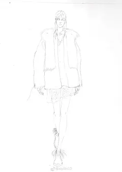 线稿真的太重要太重要！！！
作者：aiyilin10 ​  （转）via @服装设计手绘手稿 ​​​​