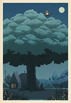 宫崎骏动画电影艺术海报，每一张都美哭了！想把它们都挂在家里（cr.Bill Mudron） ​​​​