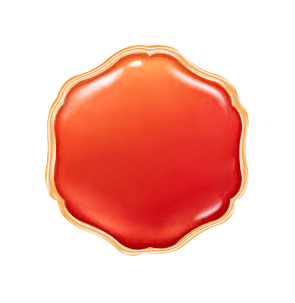橘色桔色圆形标签按钮 (3)
