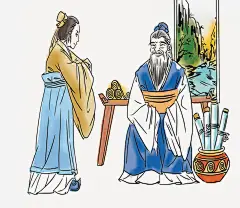 卡通人物人物高清素材 人物 卡通 卡通人物 古代 学生 彩绘 插画 老师 免抠png 设计图片 免费下载
