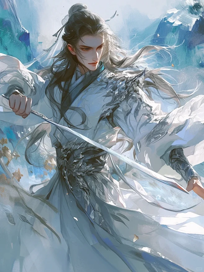 剑痴｜古风男生持剑插画素材｜A186 - 小红书-花瓣网