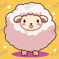 手绘软绵绵的绵羊 【酷图网】绵羊,羊毛,软绵绵,羊,动物,宠物,可爱,手绘,卡通