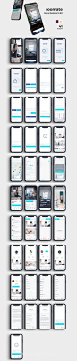 酒店旅行社房间预订IOS移动程序APP界面UI工具包 Roomate iOS UI Kit :  