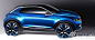 Volkswagen T-ROC Concept - Interior Design Sketch