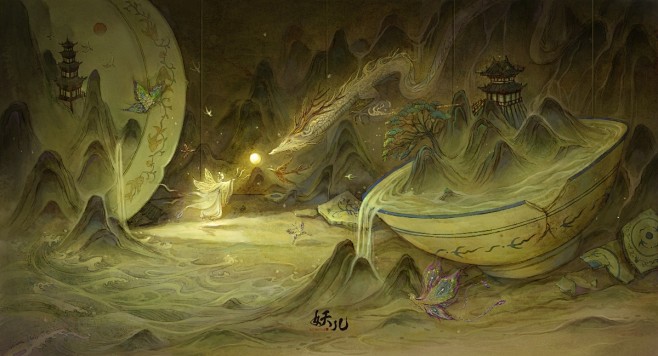 穿越时空的相遇_是妖儿吖__插画师作品_...