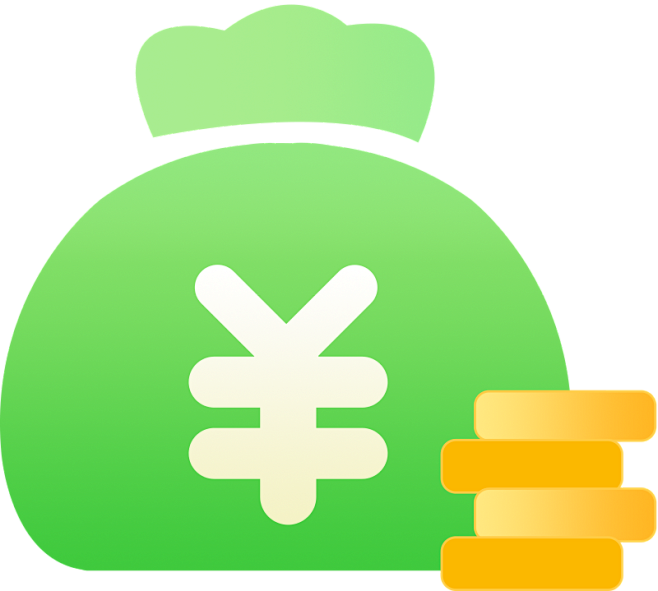 图标 钱 金币 钱袋 绿色
