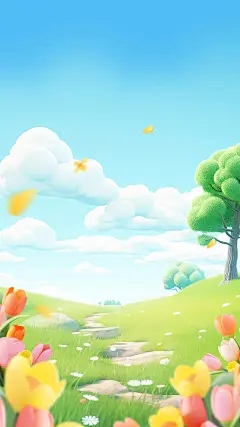 五一劳动节放假通知3D插画风全屏海报AIGC