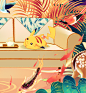 美的Midea/全屋不冷场KV|插画|商业插画|特浓TN - 原创作品 -  ()