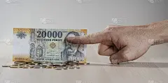 2万福林背景(匈牙利福林)。欧洲匈牙利。
