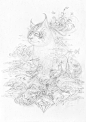 益纳珍馐绮镜猫粮包装插画设计-古田路9号-品牌创意/版权保护平台